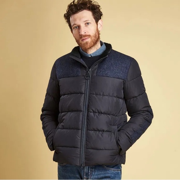 Barbour dhow Nordstrom heavyweight black puffer quilted jacket size large NWT - Picture 2 of 14